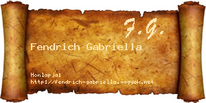 Fendrich Gabriella névjegykártya